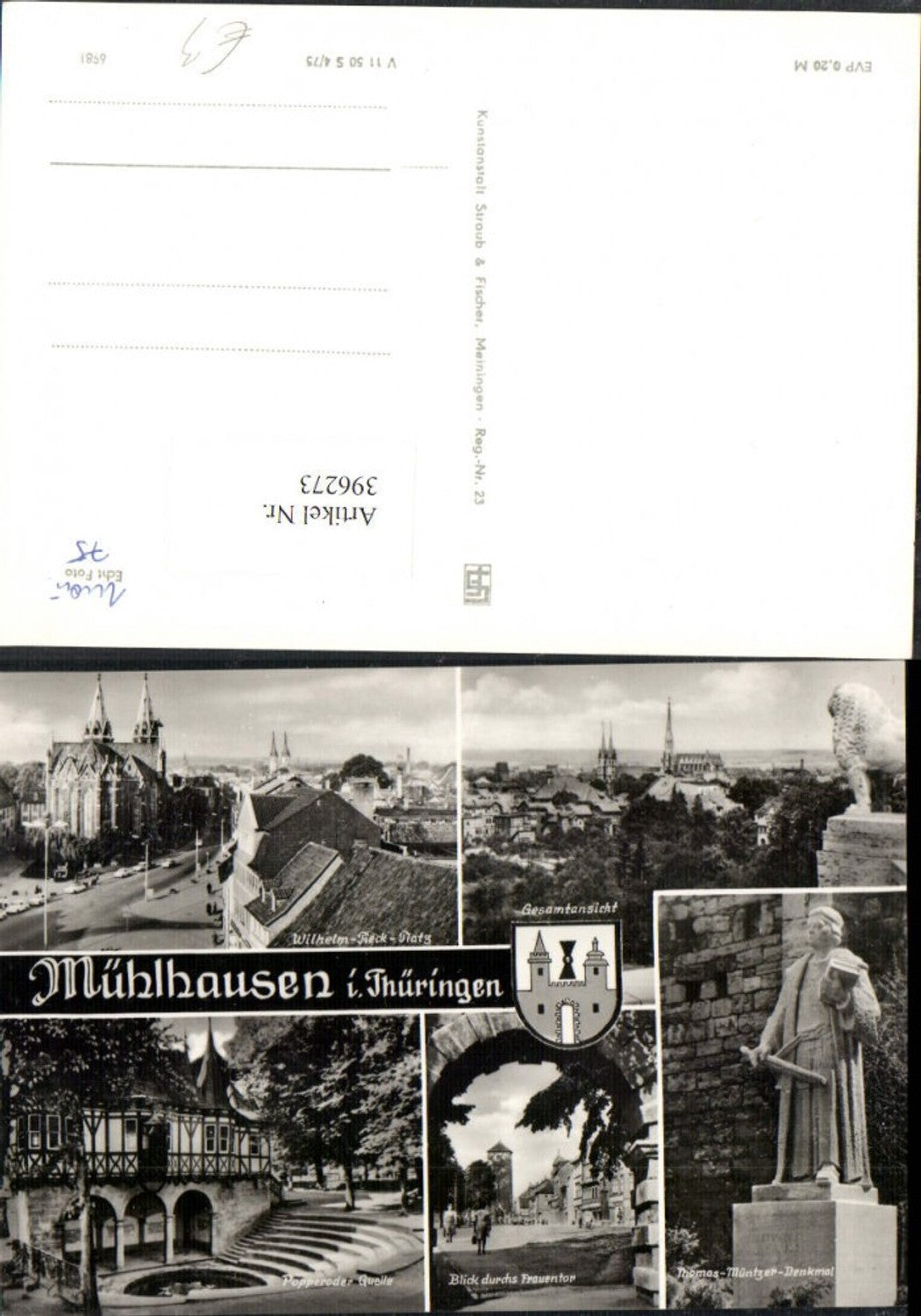 396273, Mühlhausen Total Church Source Müntzer Monument Multi-view map