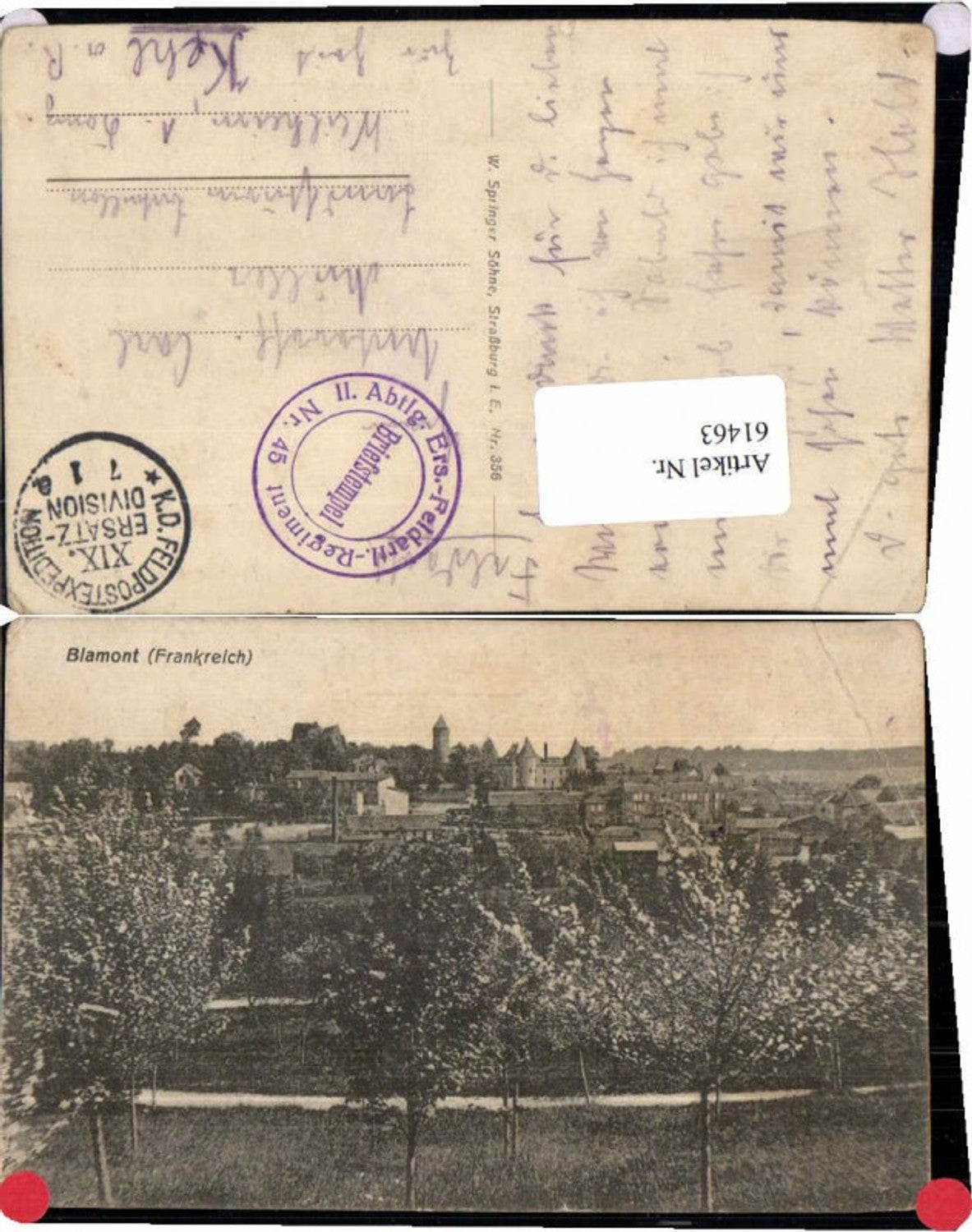 61463,Blamont Totale Feldpost