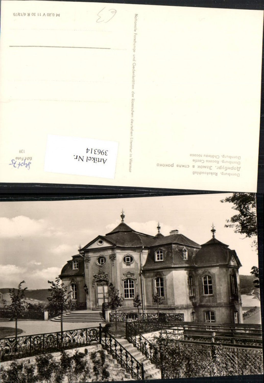 396314,Dornburg Rokokoschloss Schloss