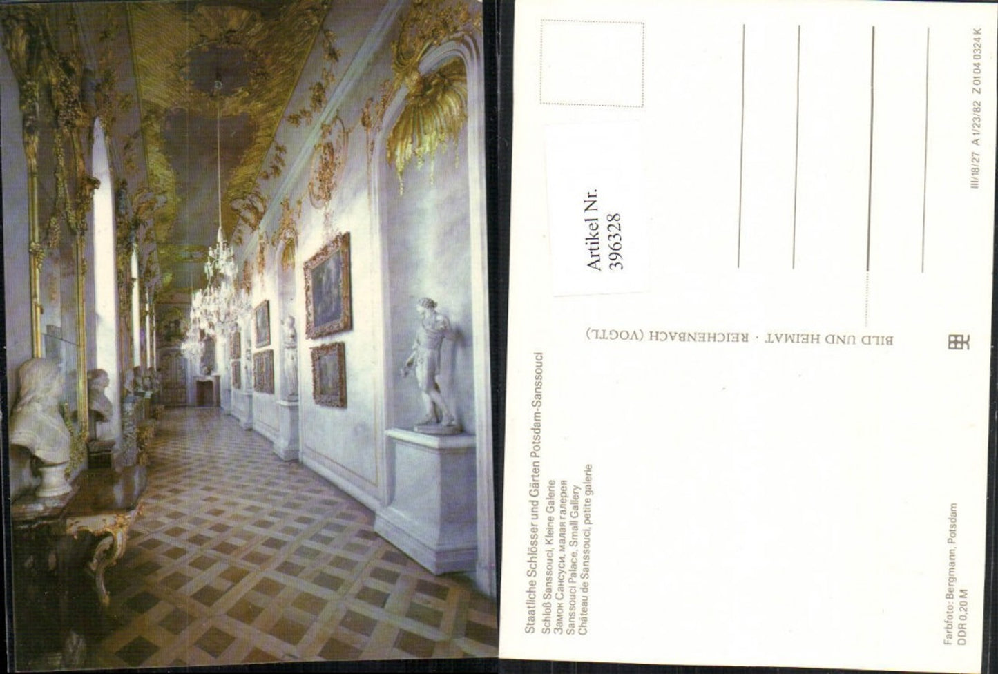 396328,Potsdam Schloss Sanssouci Kleine Galerie Büsten pub VEB