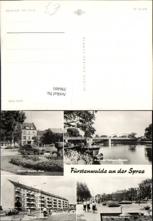 396401,Fürstenwalde an d. Spree Brücke Stadthaus Wohnhaus Mehrbildkarte