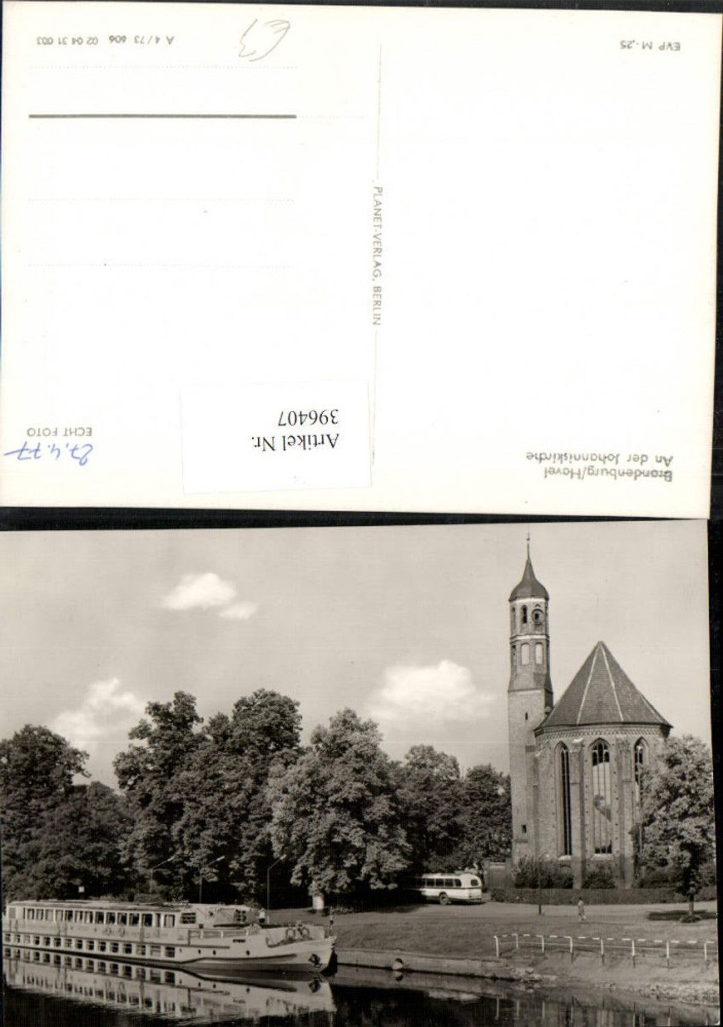 396407,Brandenburg an d. Havel Johanniskirche Kirche Boot