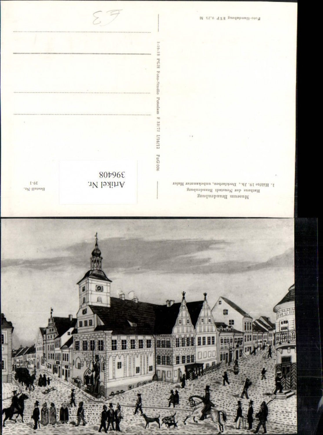 396408,Künstler AK Brandenburg Rathaus Straßenansichten