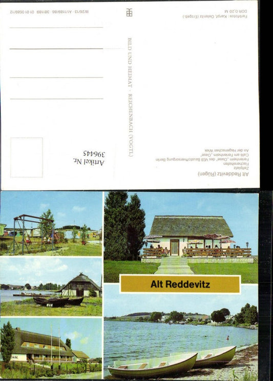 396445,Alt Reddevitz auf Rügen Zeltplatz Fischereihafen Boote Mehrbildkarte pub VEB