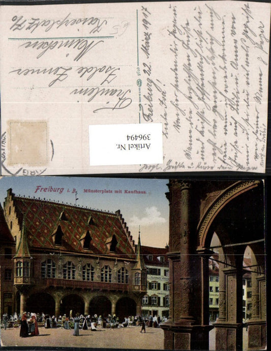 396494, Freiburg im Breisgau, Münsterplatz with department store