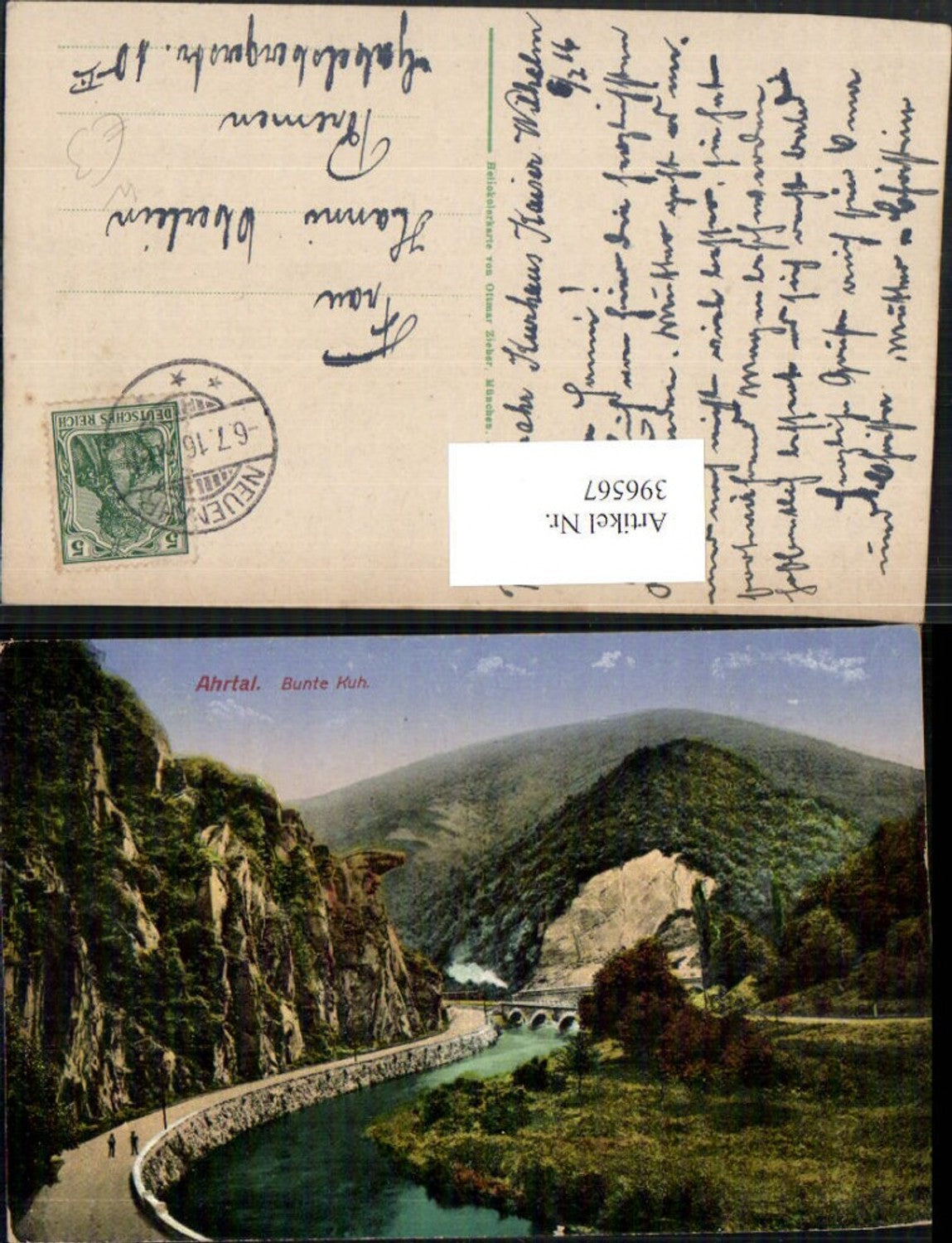 396567,Ahrtal Bunte Kuh b. Bad Neuenahr Fluss Viadukt