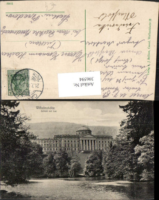 396594,Kassel Wilhelmshöhe Schloss mit Lac See