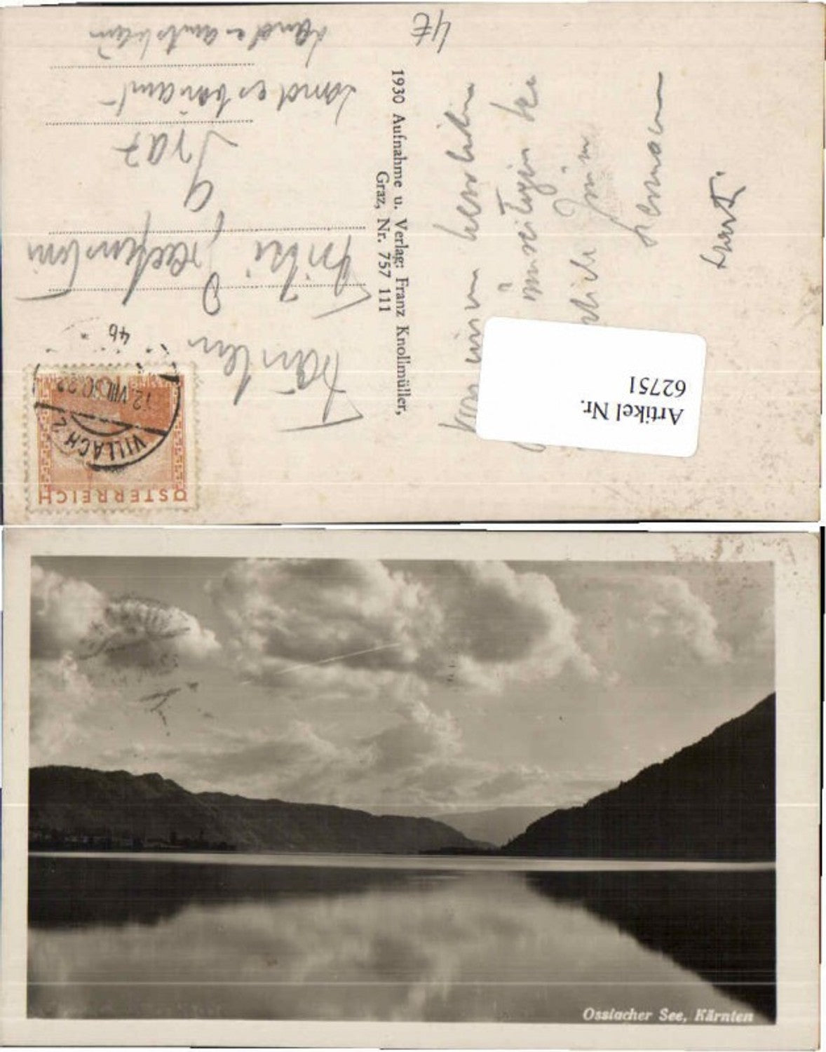 62751,Ossiachersee Ossiach Sattendorf 1930