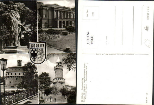 396611,Görlitz Demianiplatz Denkmal Theater Kaisertrutz-Museum Turm Mehrbildkarte