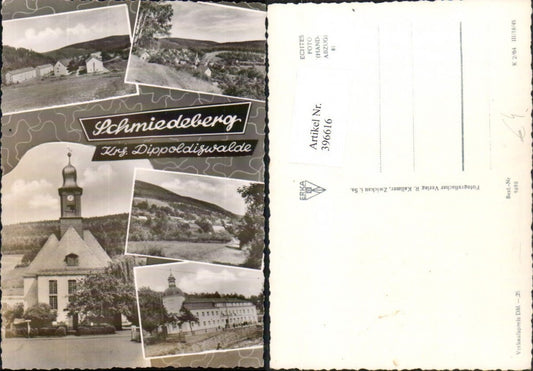 396616,Schmiedeberg b. Dippoldiswalde Totale Kirche Gebäude Mehrbildkarte