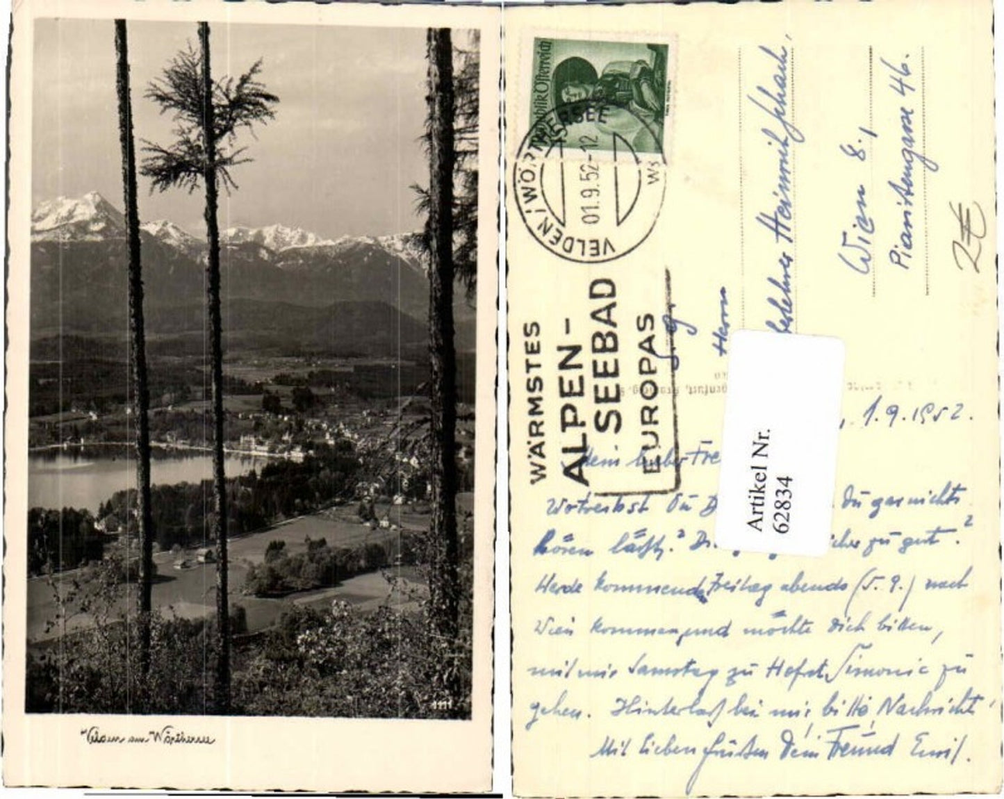 62834,Velden am Wörthersee Partie vom Berg