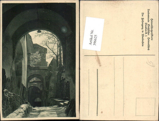 396625,Der Felsengang im Schloss Weesenstein b. Müglitztal
