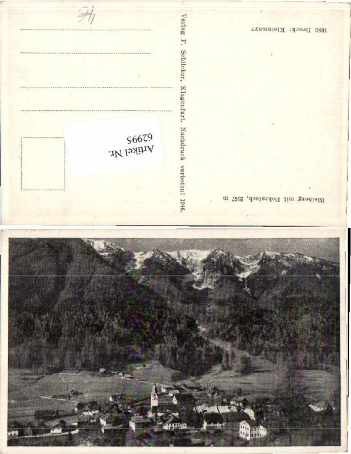 62995,Bleiberg m. Dobratsch pub Schilcher 1093