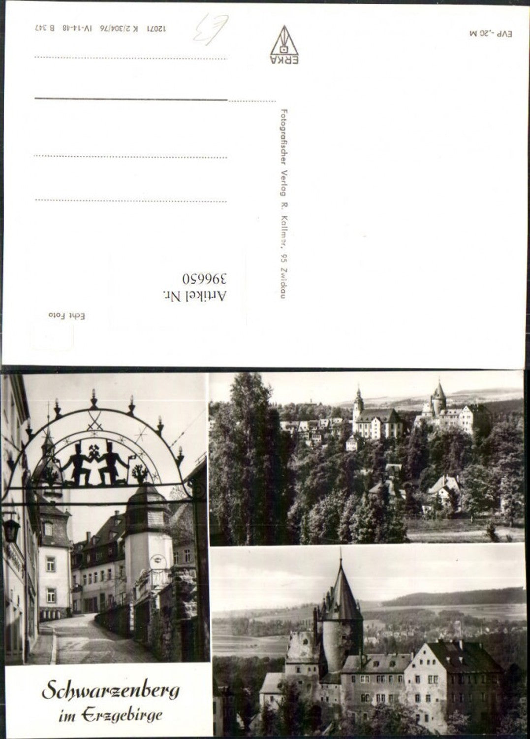 396650,Schwarzenberg im Erzgebirge Teilansicht Schloss Schwibbogen Mehrbildkarte