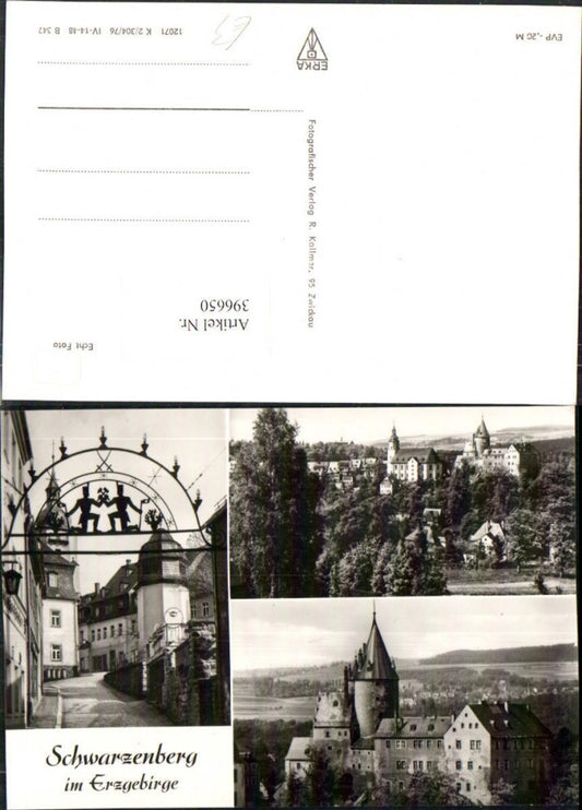 396650,Schwarzenberg im Erzgebirge Teilansicht Schloss Schwibbogen Mehrbildkarte