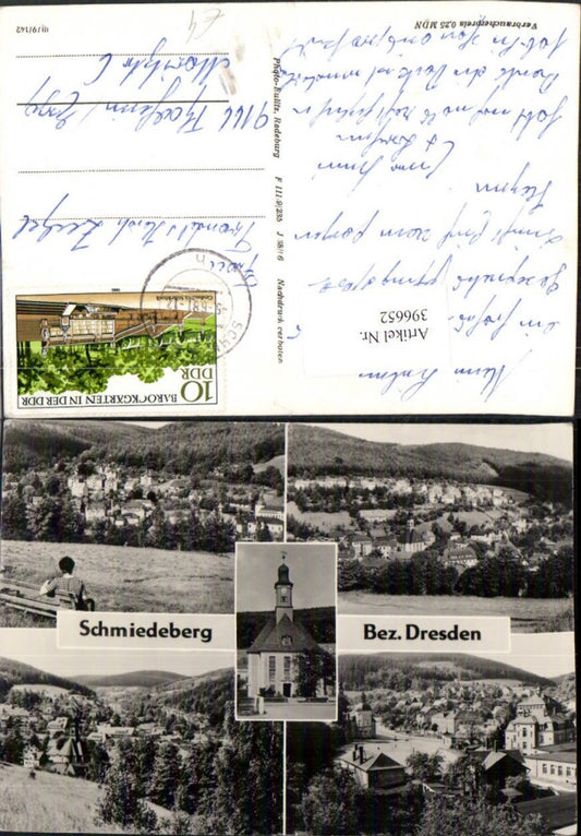 396652,Schmiedeberg Totale Kirche Mehrbildkarte
