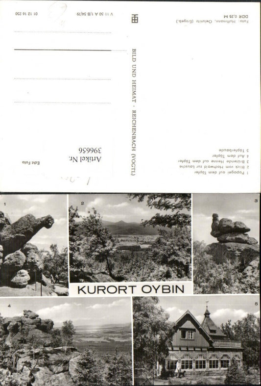 396656,Oybin Felsen Papagei Töpferbaude Mehrbildkarte pub VEB