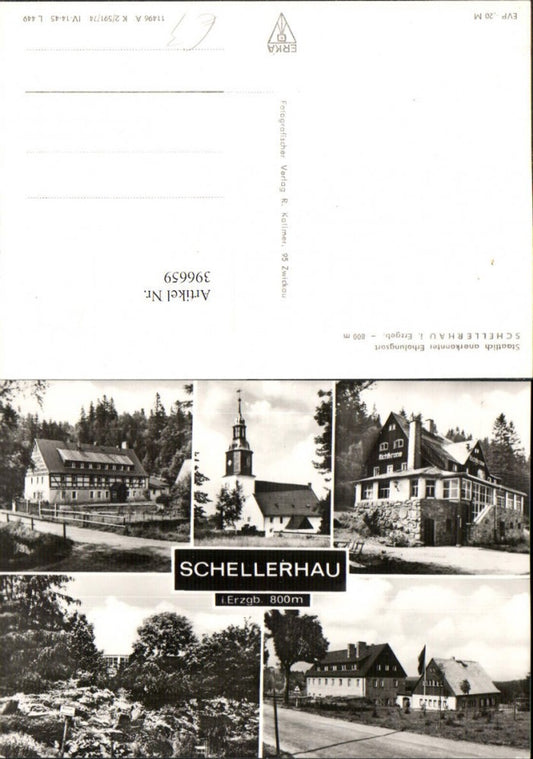396659,Schellerhau im Erzgebirge Kirche Richtkrone Mehrbildkarte