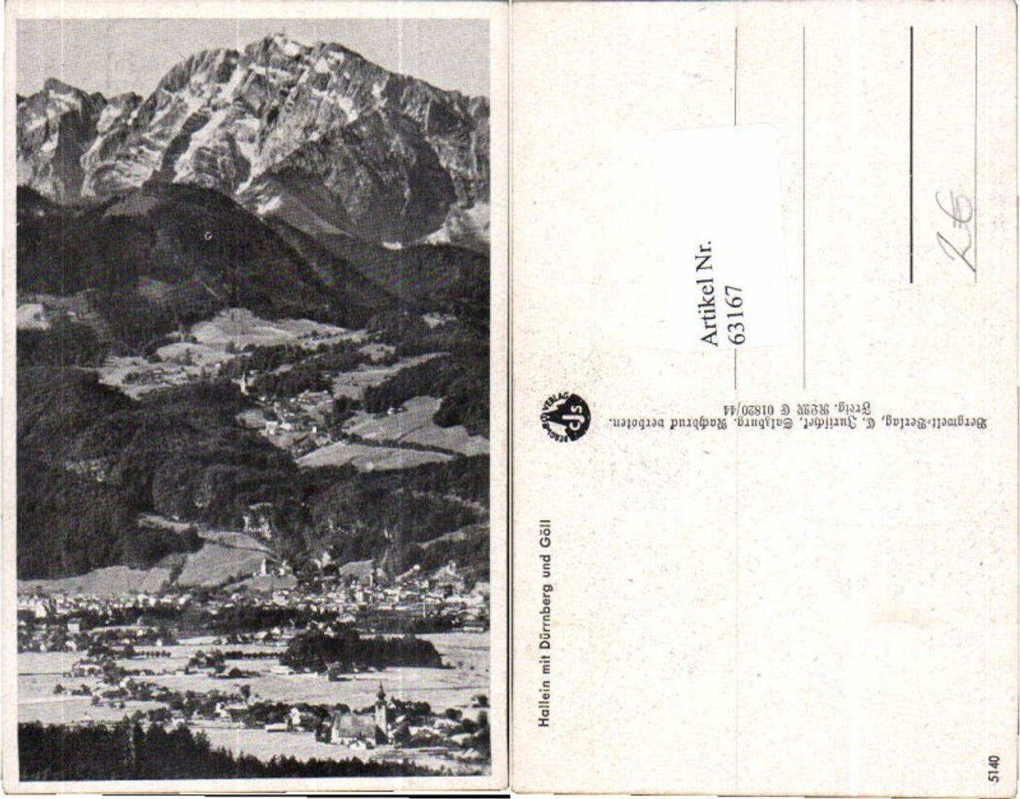 63167,Hallein m. Dürrnberg Göll
