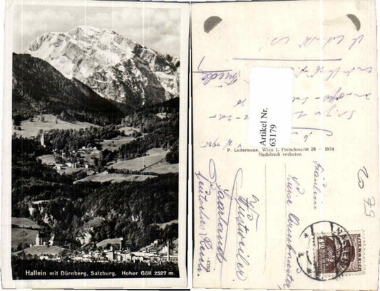 63179,Hallein m. Dürrnberg Hoher Göll