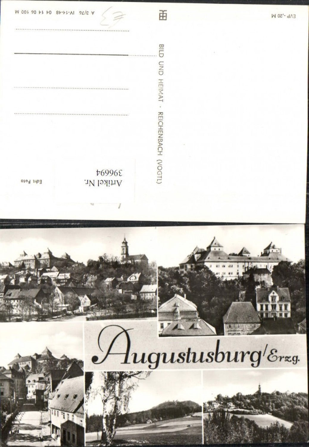 396694,Augustusburg im Erzgebirge Totale Schloss Mehrbildkarte pub VEB