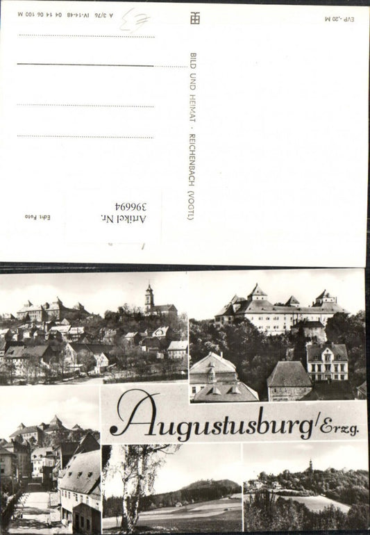 396694,Augustusburg im Erzgebirge Totale Schloss Mehrbildkarte pub VEB