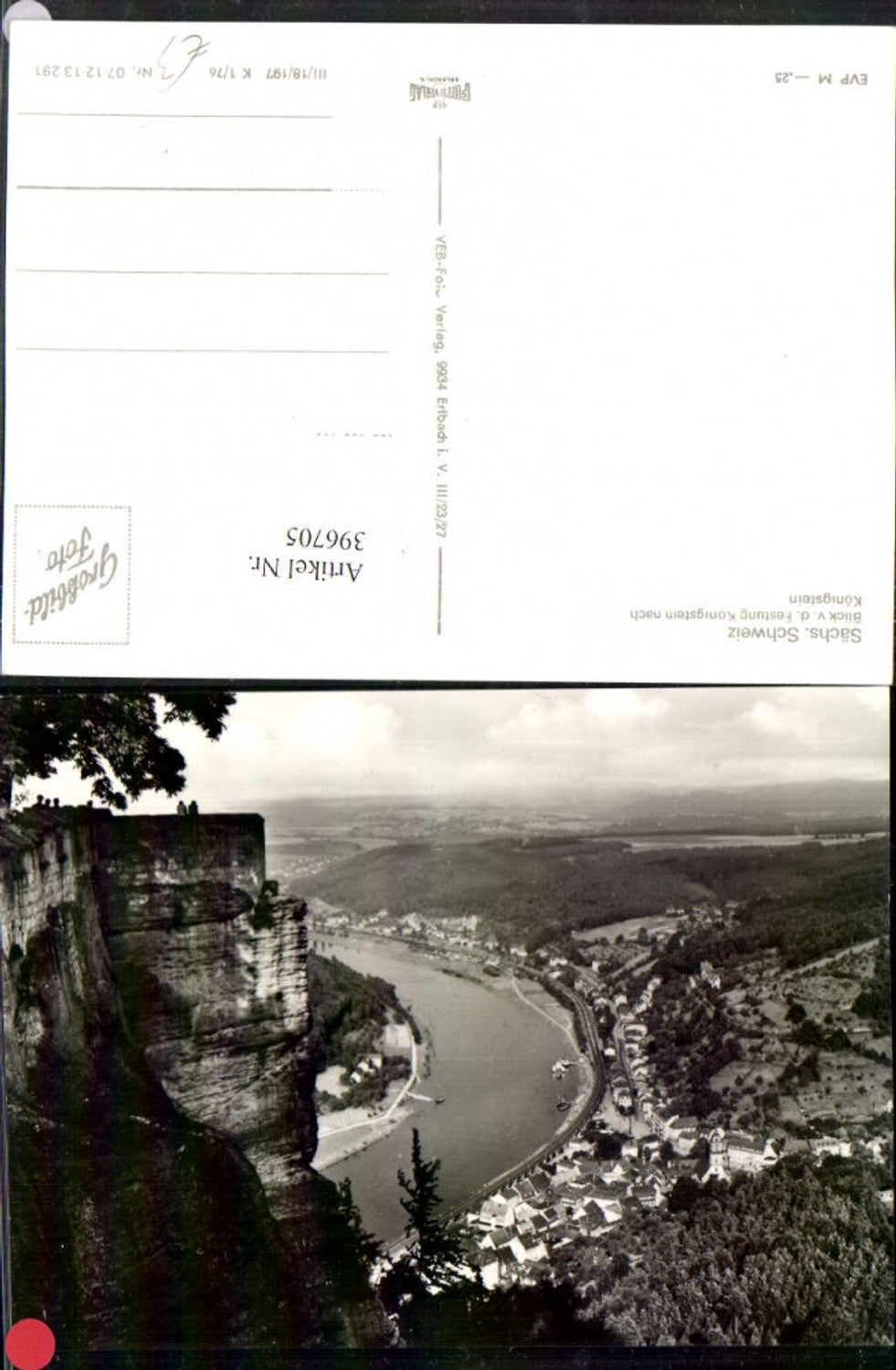 396705,Blick von d. Festung Königstein nach Königstein Totale