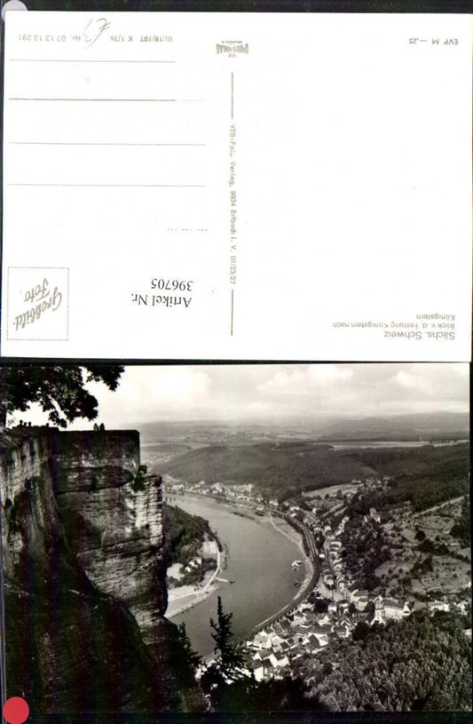 396705,Blick von d. Festung Königstein nach Königstein Totale