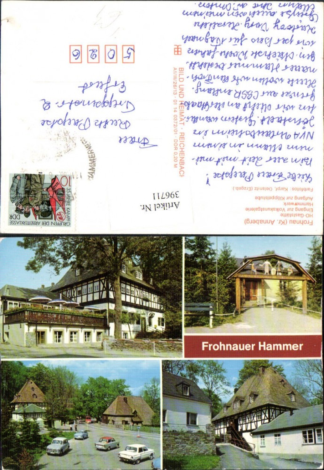 396711,Annaberg-Buchholz Frohnau Hammerwerk Gaststätte Mehrbildkarte pub VEB