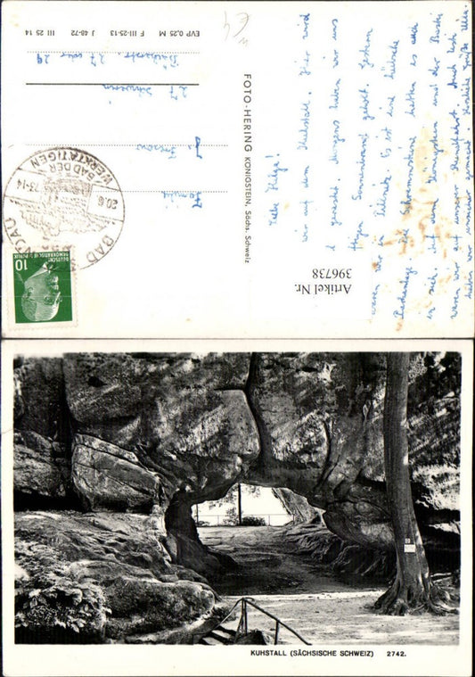 396738,Sächsische Schweiz Kuhstall b. Bad Schandau Felsentor