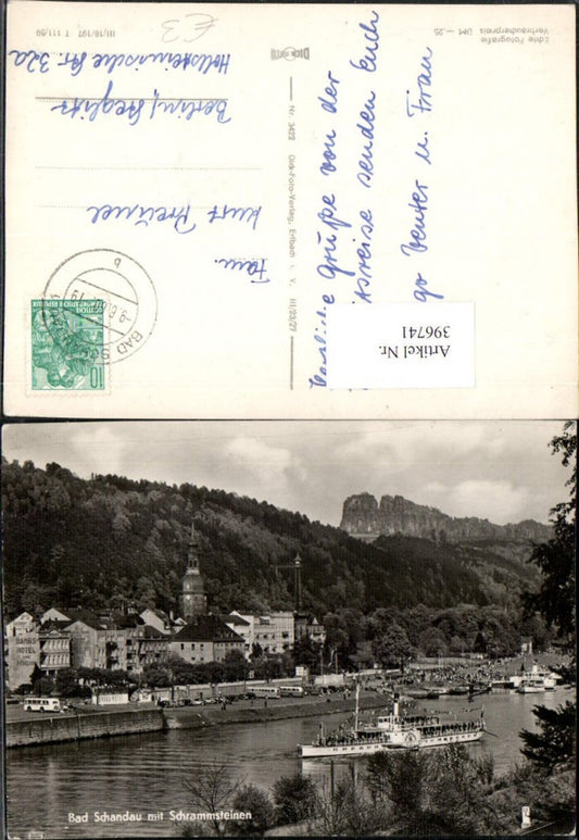 396741,Bad Schandau Totale m. Schrammsteine Dampfer