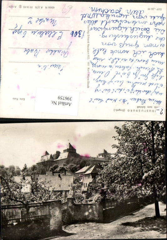 396759,Augustusburg im Erzgebirge Blick zum Schloss