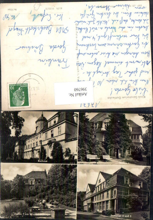 396760,Bad Gottleuba Klinik-Sanatorium Kurhaus Stationen Mehrbildkarte