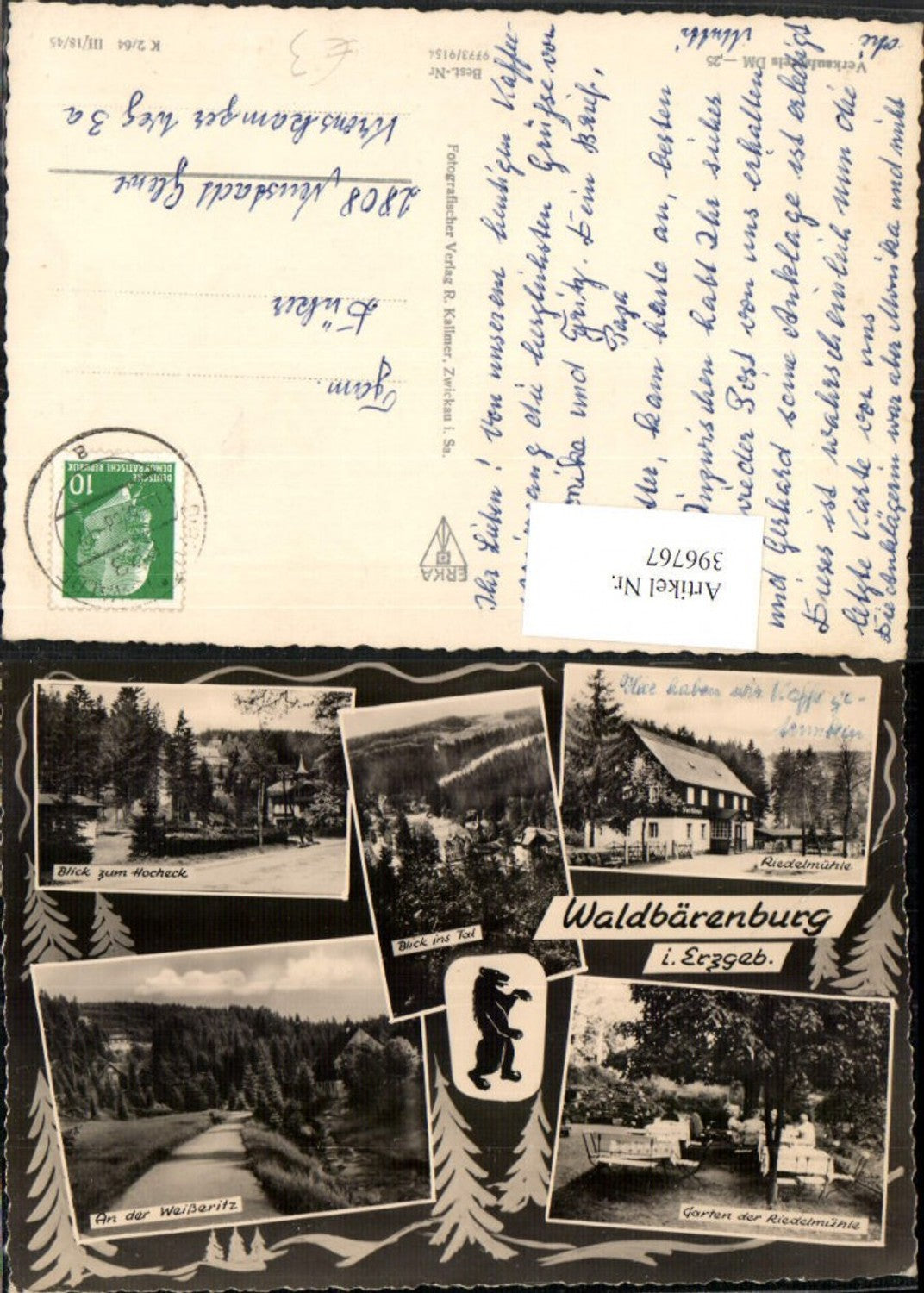 396767,Waldbärenburg im Erzgebirge Riedelmühle Gastgarten Mehrbildkarte
