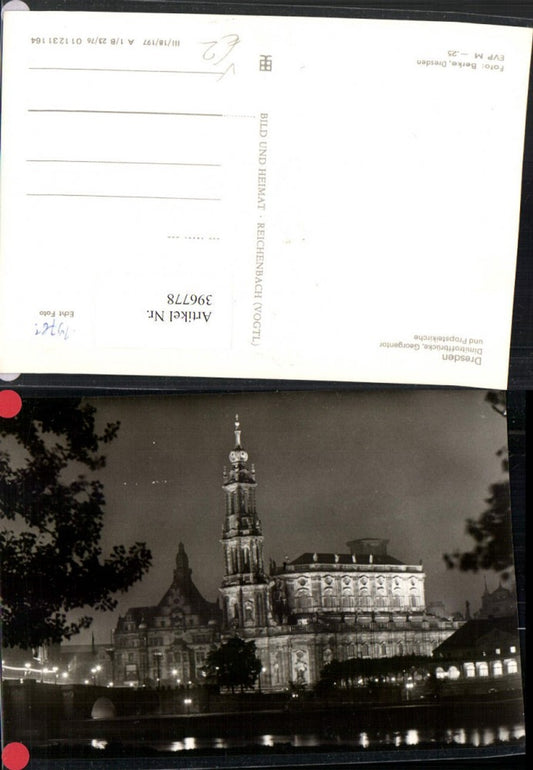 396778,Dresden Dimitroffbrücke Brücke Georgentor u. Propsteikirche pub VEB