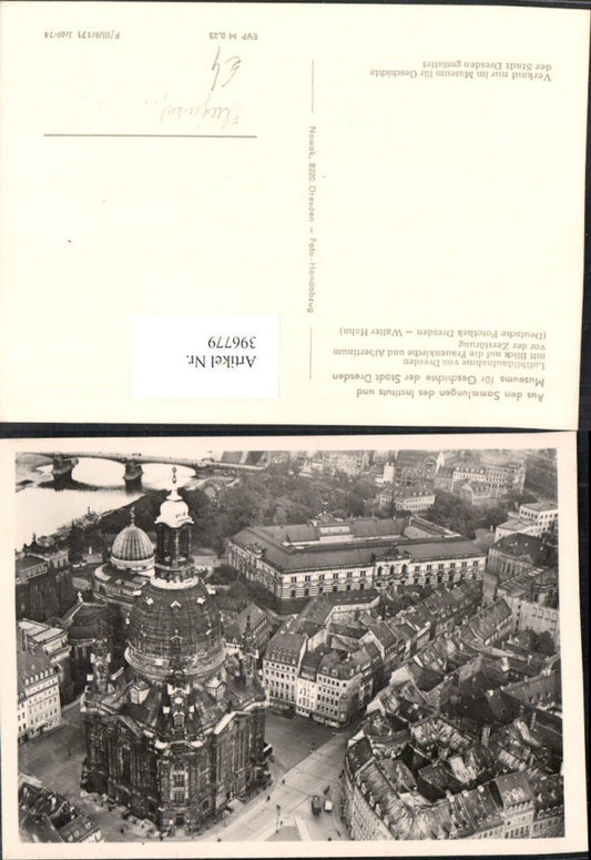 396779,Dresden Frauenkirche Kirche u. Albertinum Fliegeraufnahme