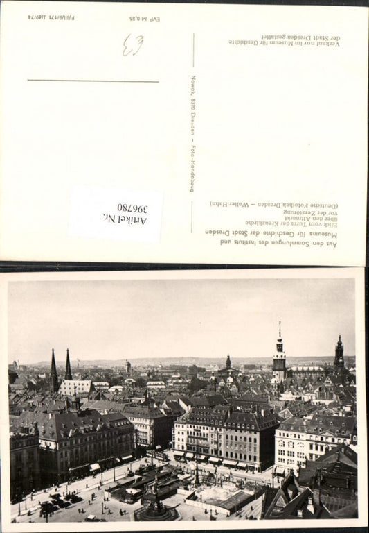 396780,Dresden Blick vom Turm der Kreuzkirche über den Altmarkt Teilansicht