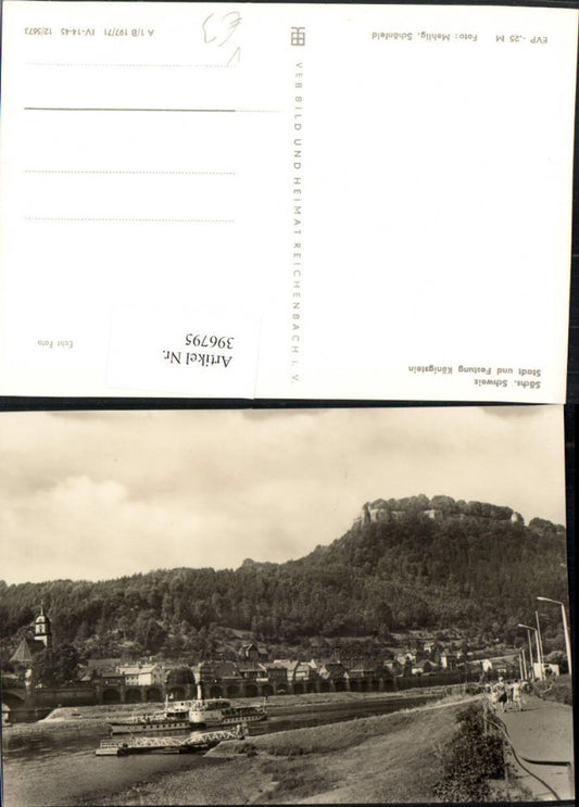 396795,Stadt u. Festung Königstein Totale Dampfer pub VEB