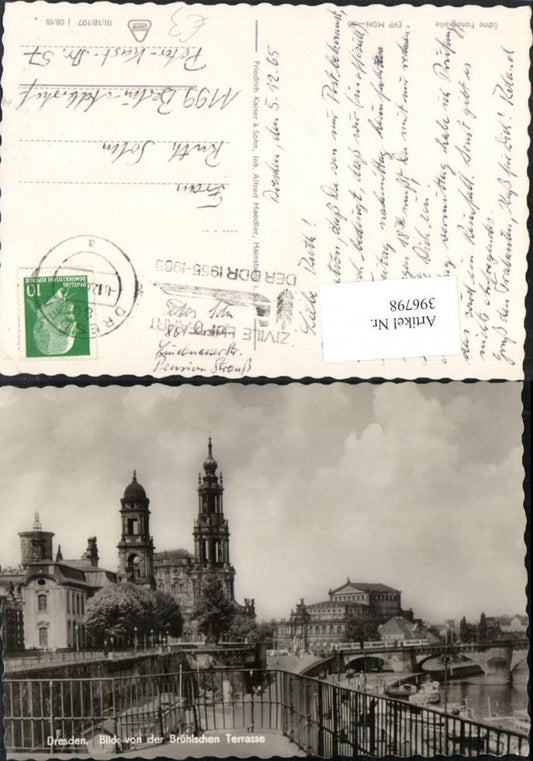396798,Dresden Blick von d. Brühlschen Terrasse Brücke