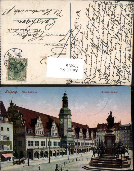 396816,Leipzig Altes Rathaus Siegesdenkmal Statue