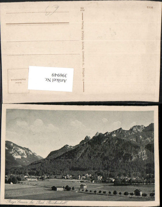 396949,Bayerisch Gmain b. Bad Reichenhall Teilansicht Bergkulisse