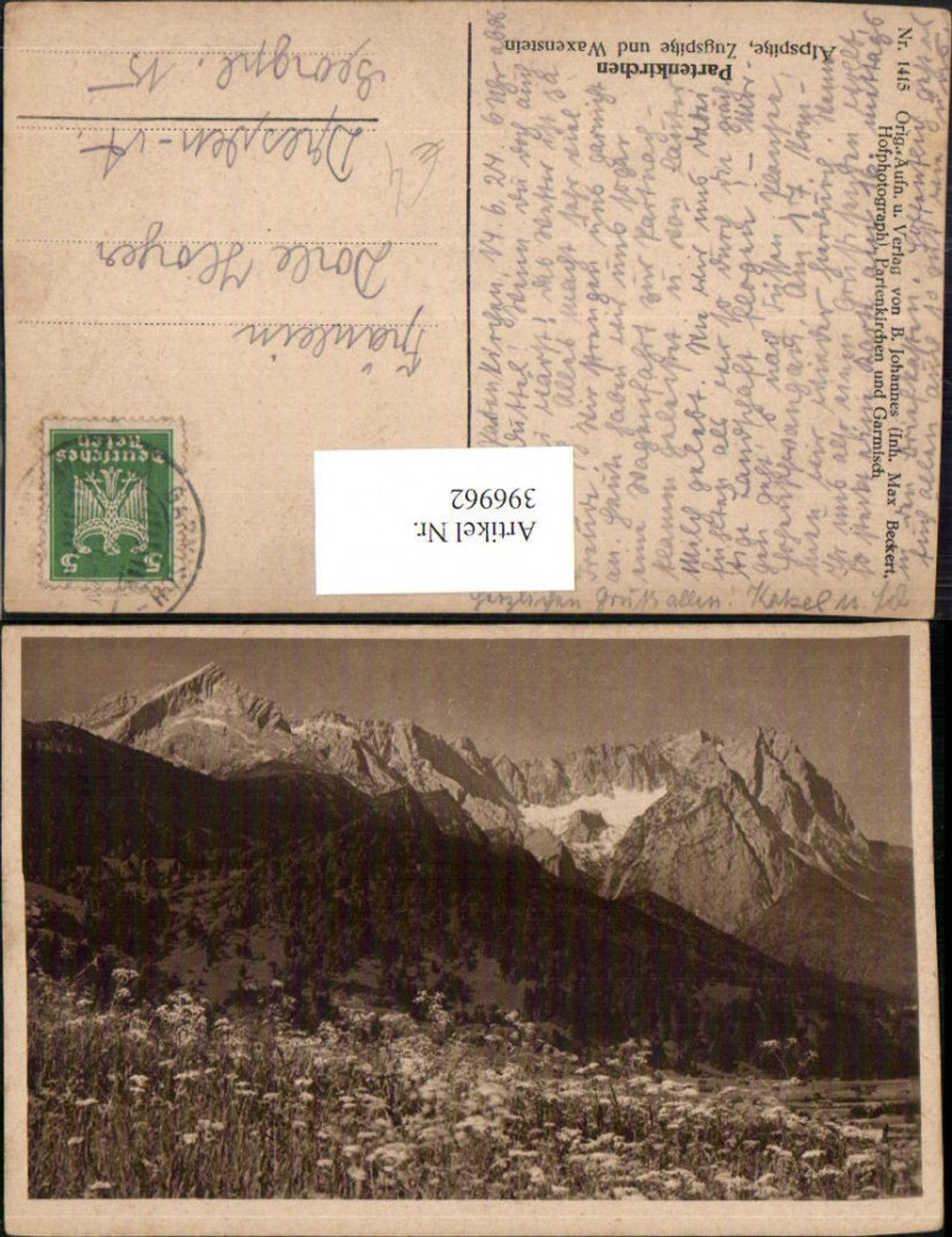 396962,Partenkirchen Alpspitze Zugspitze u. Waxenstein Bergkulisse