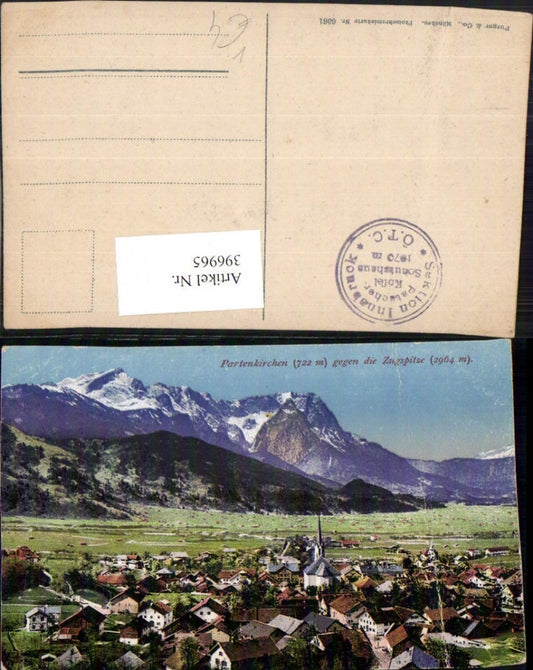 396965,Partenkirchen Totale geg. Zugspitze Bergkulisse pub Purger &Co 6061