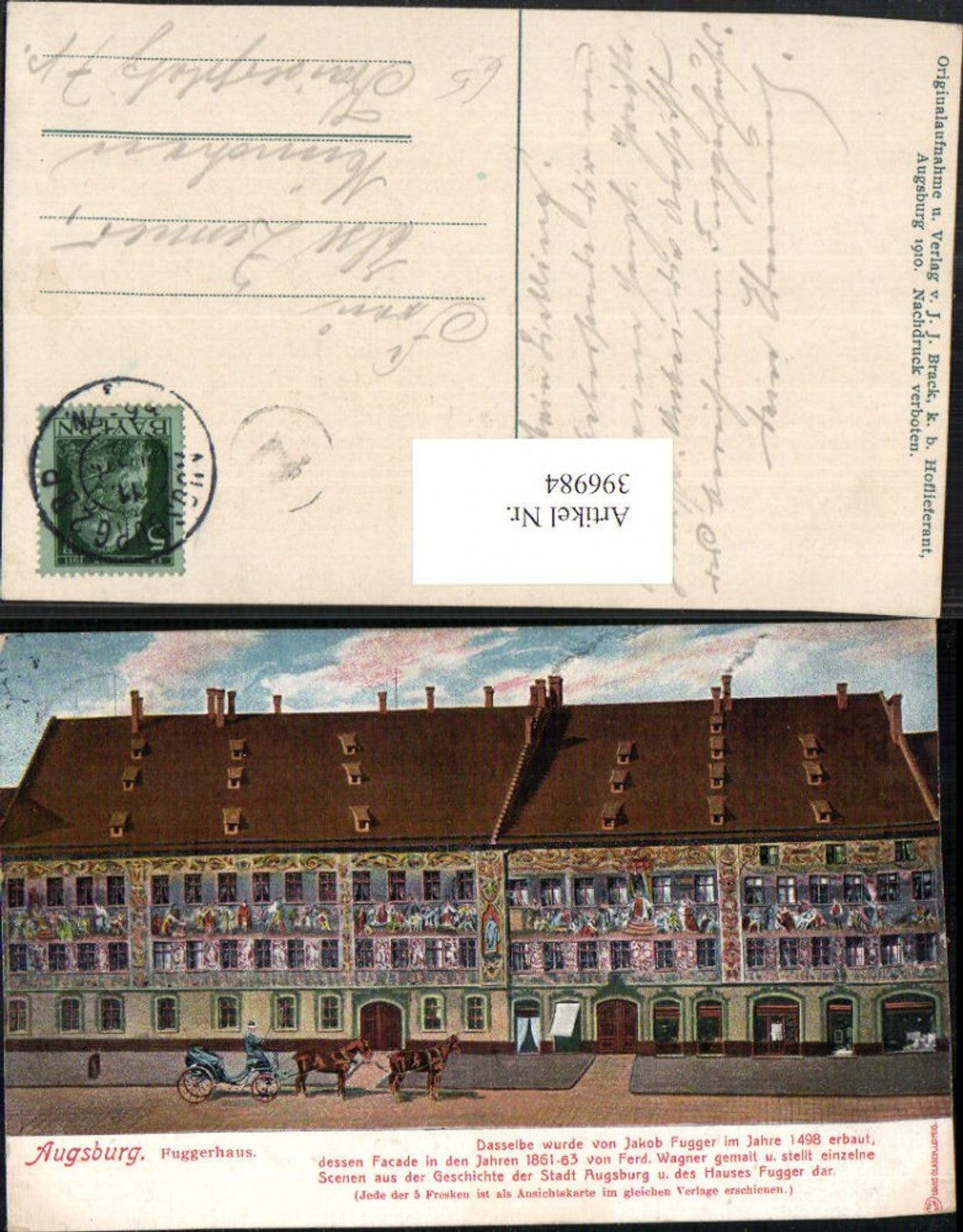 396984, Augsburg Fuggerhaus building carriage