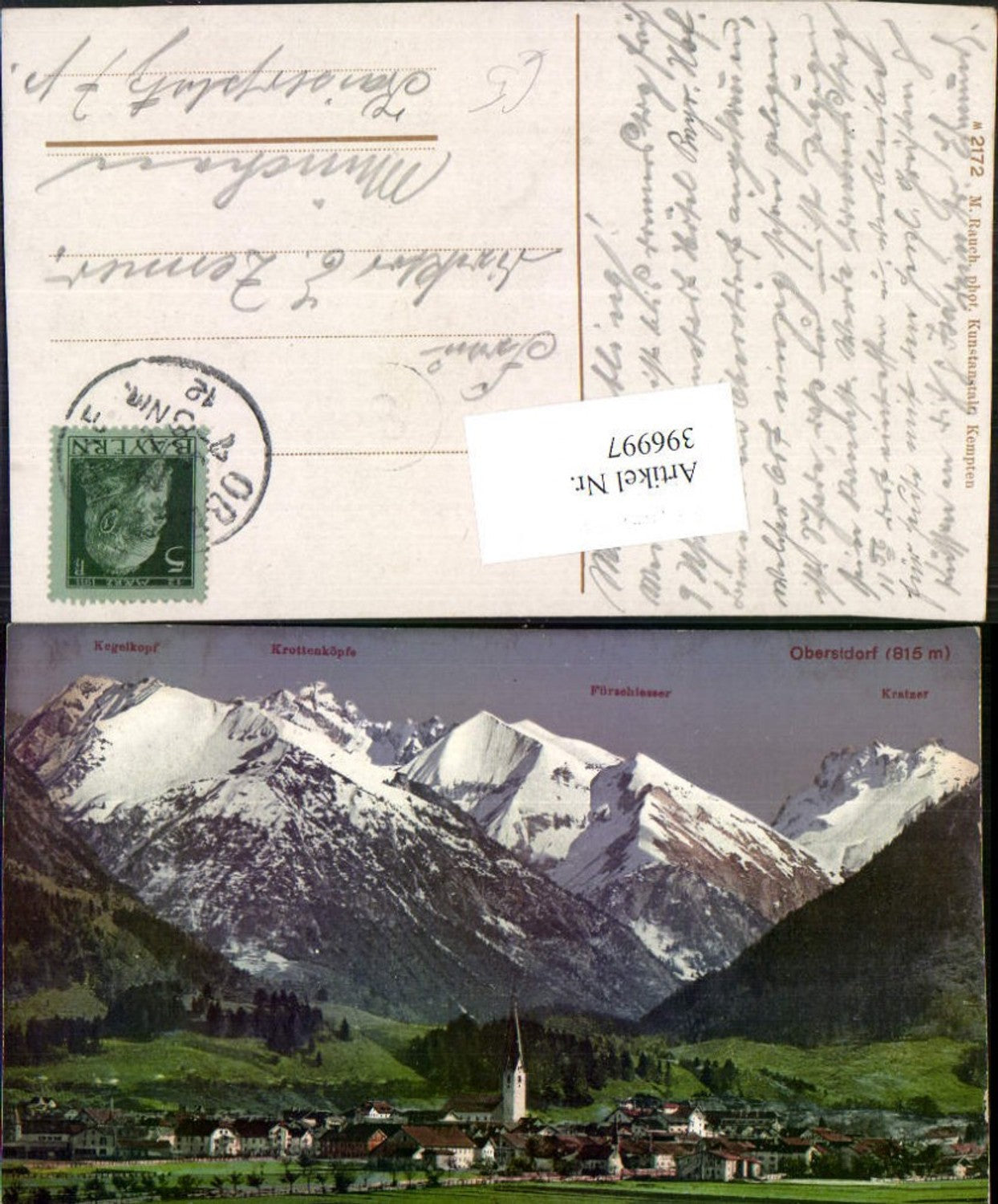 396997,Oberstdorf Totale m. Kegelkopf Kratzer Bergkulisse