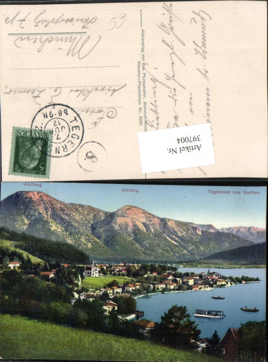 397004,Tegernsee Totale m. Wallberg Setzberg Bergkulisse