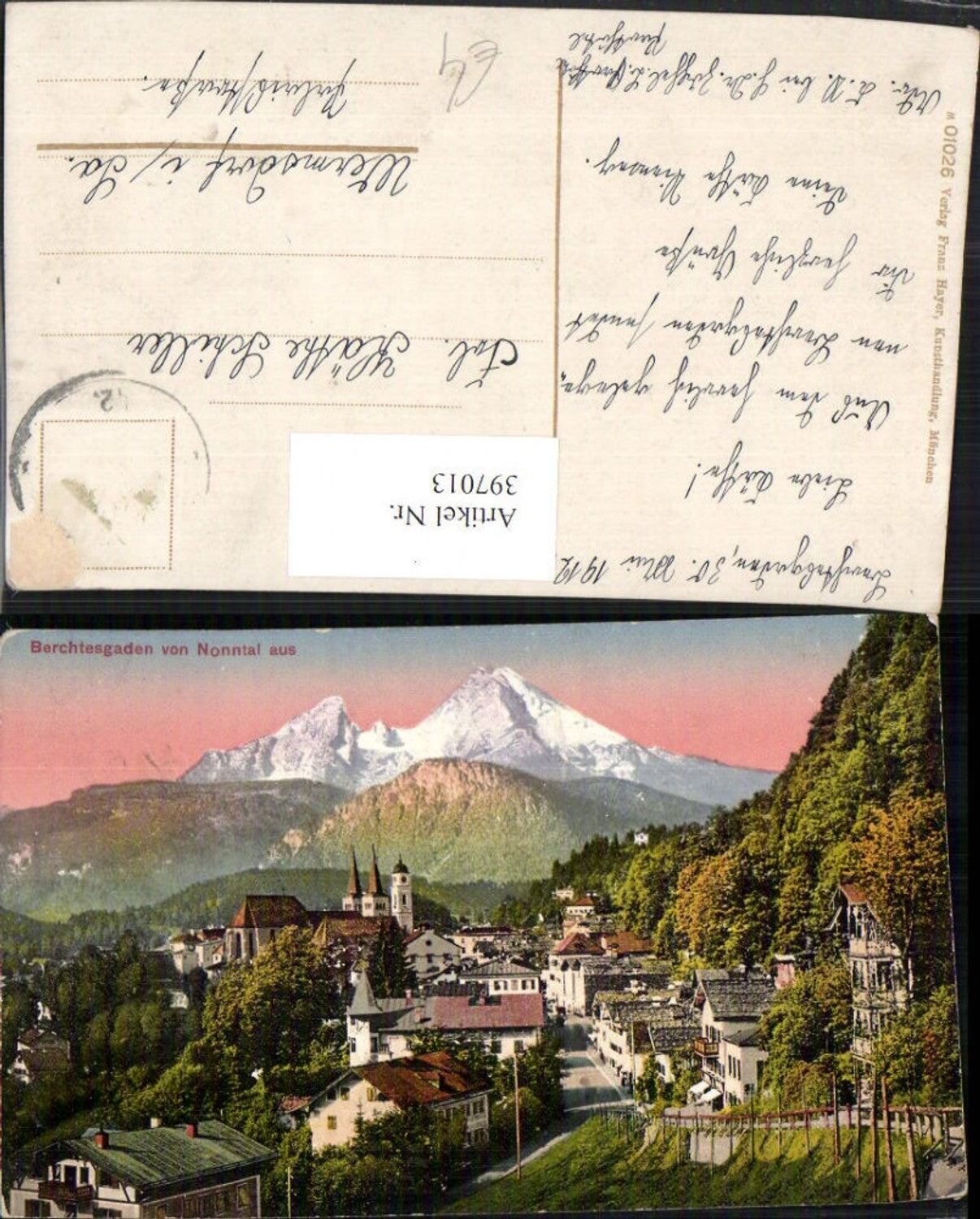 397013,Berchtesgaden Totale von Nonntal Bergkulisse