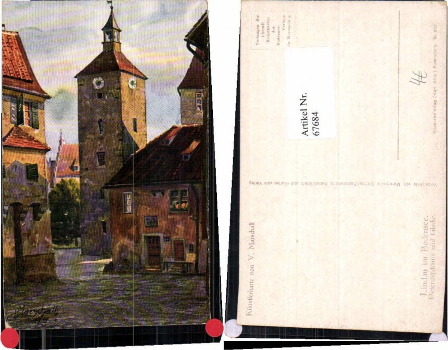 67684,V. Marschall Lindau am Bodensee Peterskirchturm