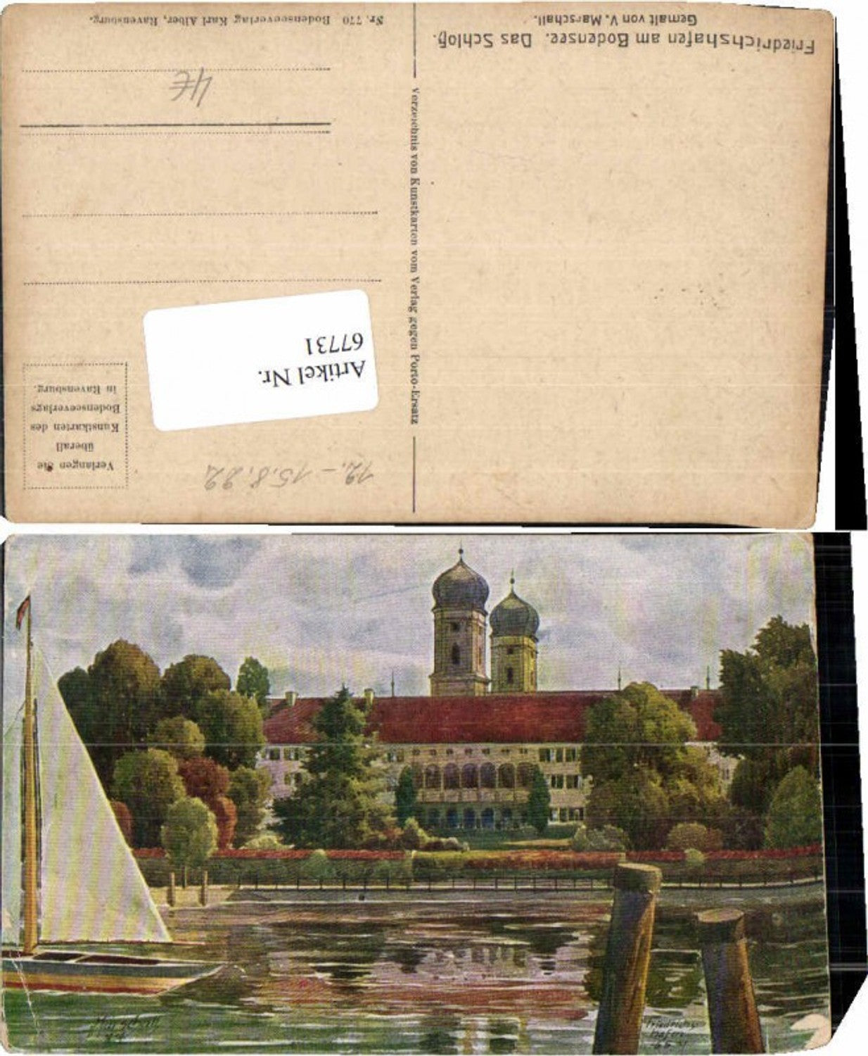 67731,V. Marschall Friedrichshafen am Bodensee Segelboot