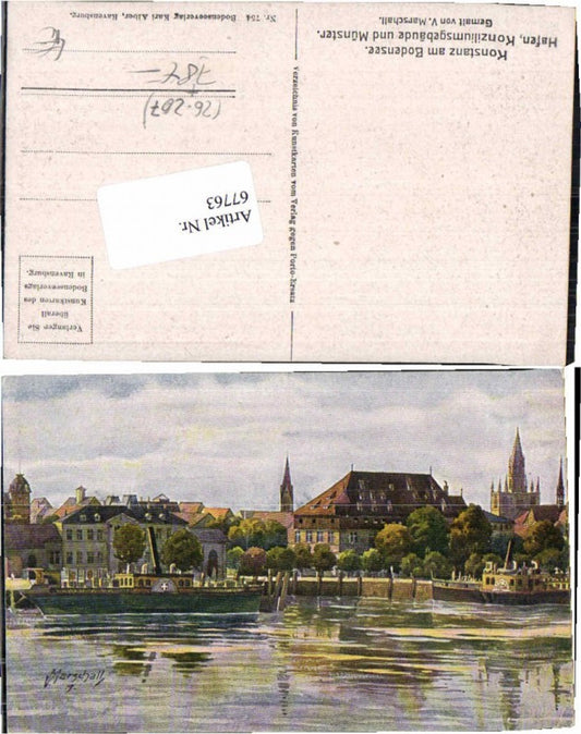 67763,V. Marschall Konstanz am Bodensee Hafen Schiff